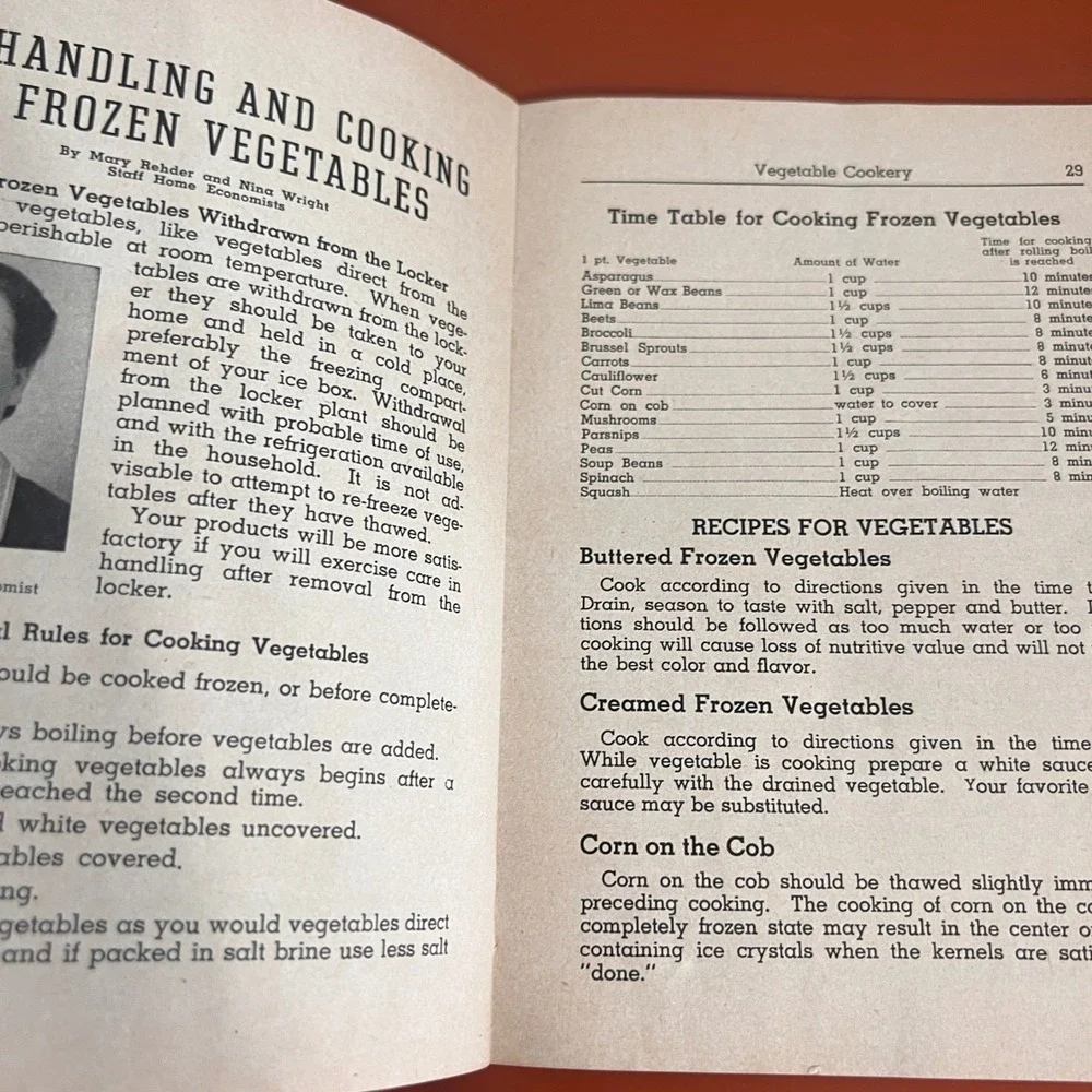 1946 Facts About Freezing Foods Vintage Cookbook Booklet Foster Frosted Foods